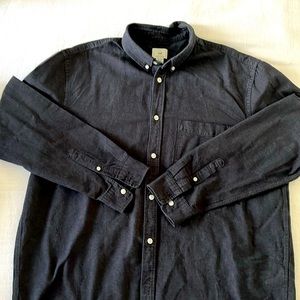 Long sleeve black cotton men’s shirt